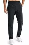 Libin Herren Golf Hosen Slim Fit Stretch Arbeitskleid Hosen 30'/32' Schnelltrocknend Leichter Casual Komfort mit Taschen (DE/NL/SE/PL, Bundweite & Schrittlänge, 32, 32, Black)
