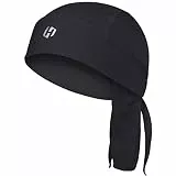 HASAGEI Sports Bandana Cap, Kopftuch Herren Damen, Sommer Laufmütze, Elastizität Atmungsaktiv nimmt Schweiß Biker Bandana (Schwarz)