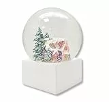 Schneekugel Zuckerbäckerhaus, Sockel weiß eck, Pure-Line, Durchmesser 100mm Schüttelkugel, 20128