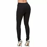 YCBMINGCAN Damen Denim Jeans mit Hoher Taille Jeans-Small Fashions für Frauen Hosen mit hoher Taille Damen Hose Hose mit Taschen, lockere Passform (Black, XL)
