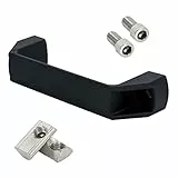 SCHMIDT systemprofile 4x Bügelgriff Nut 8 138x25x40mm Kunststoff schwarz Griff Türgriff Handgriff Haltegriff Ziehgriff Aluprofil-Zubehör