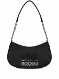 Love Moschino Tasche hobo bag schwarz emailliertes Logo Schriftzug, Schwarz
