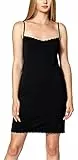 Bellivalini Damen Unterkleid für durchsichtige Kleider kurz V Ausschnitt Petticoat Kleid BLV50-175 (Schwarz, 3XL)