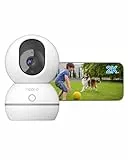 Noorio 4MP Überwachungskamera für den Innenbereich, Nachtsicht, Baby Monitor, AI Personen-/Bewegungserkennung, EIN-klick-Anruf, 2-Wege-Audio für Babys/Haustiere, 2.4GHz WLAN CS201