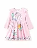 PATPAT Peppa Wutz Kleid Mädchen Festliches Prinzessin Kostüm Kleider Kinder Langarm Kleidung Peppa Pig Herbst Winter Outfit Schul Party Tutu Kleider für Mädchen 2-6 Jahre 82 90 98 104 110 116