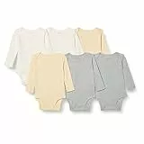 Amazon Essentials Unisex Baby Langärmelige Bodys, 6er-Pack, Beige/Hellgrau Meliert/Weiß, Frühchen