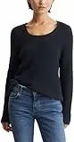 Marc O'Polo Damen Strickpullover aus Bio-Baumwolle mit V-Ausschnitt, Blau (Night Sky), M