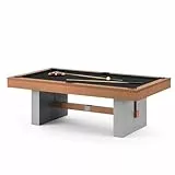 Automaten Hoffmann Bison Billardtisch Loft | Naturkautschukbanden für optimalen Rückprall | Buchenholz Finish Birkenfurnier | 81 cm hoch | Balltaschen Echtleder