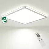 Bowfar LED Deckenleuchte Effizienzklasse A, 12W 2600LM Deckenlampe Dimmbar mit Fernbedienung, 3000K-6500K, IP54 Wasserfest Ultra Dünn Schlafzimmer Lampe für Wohnzimmer Balkon Bad Flur Keller Ø30CM
