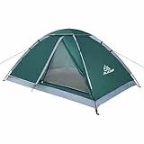 JELUCAMP 1/2 Personen Kuppelzelte für Camping, wasserdicht, leicht, tragbar, Rucksackzelt, klein, einfach aufzubauen, Outdoor-Camping, Wanderzelt für Erwachsene, Dunkelgrün