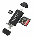 SD Kartenleser USB 3.0 Kartenlesegerät(4in1) speicherkarte Card Reader für Micro USB Type C Lightning Adapter Verteiler Karte Hub Zubehör Apple 14 13 12 11 Pro 8 7 Ipad Samsung Huawei Magic YC4+1-DKQ