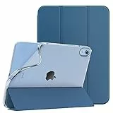 TiMOVO Hülle für iPad A16 11. Generation 11 Zoll 2025, iPad 10. Generation 2022 10.9 Zoll, Schlankes Weiches Gefrostetes Transluzent TPU Schutzhülle, Auto Schlaf/Aufwach, Grau Blau