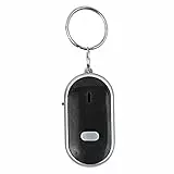 Akozon Schlüsselfinder Pfeifen, Klein Key Finder Schlüsselfinder Schlüsselpiepser Sprachsteuerung Anti Verloren Pfeife Schlüssel Finder Schlüsselbund Locator Tracer für Haustiere, Koffer (Schwarz)