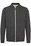 Blend Arco Herren Sweatjacke Collegejacke Cardigan Jacke mit Kurzem Stehkragen, Größe:XXL, Farbe:Charcoal (70818)