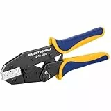 Haisstronica Crimpzange für Schrumpfverbinder 0,5-6 mm²(AWG 22–10) Ratschen-Krimpzange Schrumpf-Stoßverbindern, Ratschen-Crimpwerkzeug für isolierte Nylon Kabelschuhe und elektrische Drahtverbinder