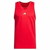 adidas Herren Basketball Legends Tank Top Tanktop, Better Scarlet/White, L