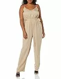 TEREA Millie Jumpsuit für Damen, mit Trägern, Hummus, Größe L