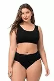Ulla Popken Damen Bustier, Schlupfform, einfarbig BHS, Undurchsichtige, schwarz, 58-60