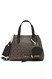 Calvin Klein Damen Millie 2-in-1 Mini-Umhängetasche mit DREI Fächern, Braun/Khaki/Schwarz