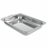 ASelected Rechteckige Auflaufform mit Griffen Edelstahl Auflaufform 40 x 30 x 6,5 CM Auflaufformen Rechteckig für Lasagne Brownie Aufläufe