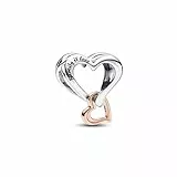PANDORA Bicolor Offen gearbeitetes Unendlichkeits-Herz Charm 782642C00 Anhänger