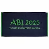 ESPiCO Jacquard Strandlaken Strandtuch ABI 2025 Marine Neon Abitur Geschenk 80 cm x 160 cm