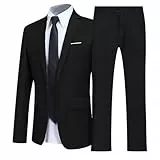 Generisch Herrenanzug 2-teilig Anzug Herren Regular fit Hosenanzug Herren Langarmanzug für Hochzeit Business Slim Fit Stretch AnzüGe Hochzeit AnzüGe Regular Modern Jacket FüR Business Sportliche