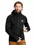 RevolutionRace Evolution Stretch Fleece Hoodie für Herren, Zip Hoodie für Wandern und Outdoor-Aktivitäten, Black, XXL
