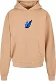 Mister Tee Upscale Unisex Kapuzenpullover Le Papillon Heavy Oversize Hoody, Unisex Hoodie mit Rückenprint, Oversize Fit, Unionbeige, S