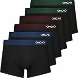QINCAO Boxershorts Herren 6er Pack Ohne Kratzenden Zettel Männer Unterhosen Unterwäsche Boxer Baumwolle(Gr. S - 4XL)