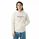 Pepe Jeans Herren Macbeth Plain Hoodie Sweatshirt, Beige (Ivory White), M, Beige (Elfenbeinweiß), M