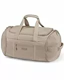 LOVEVOOK Sporttasche Damen Herren, Gym Tasche groß, Reisetasche mit Schuhfach, wasserdichte Trainingstasche Schwimmtasche, Travel Duffle Bag mit Rucksackfunktion für Fitness Sport Reise, Khaki