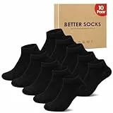 IceReco Sneaker Socken Herren 47-49 Schwarz 10 Paar Sneakersocken Damen Baumwolle Kurze Socken Herrensocken Laufsocken Sport Sportsocken Halbsocken Kurz Sommer Halbe Low Running Socks Damensocken