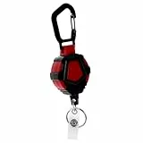 Uonlytech Ausziehbarer Schlüsselanhänger Mit Campingrucksack-hängeschnalle Robuste Rollenschlüsselanhänger-schnalle Aus Kunststoff Und Metall Für Outdoor-rucksack Und Gürtel