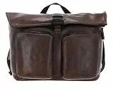 Leonhard Heyden Leder Laptoptasche mit Laptopfach Porto Umhängetasche 7814 Graubraun dunkelbraun