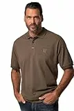 JP 1880 Herren Polo Bauchfit Poloshirts, Braungrau, XXL