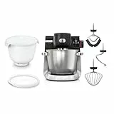 Bosch Küchenmaschine Serie 6, 2 Schüsseln 5,5 l (Edelstahl, Kunststoff), integr Waage, 7 Automatikprogramme, 7 Stufen, Planetenrührwerk, Knethaken/Rühr-/Silikonbesen spülmaschinenfest, MUMS6ZS18