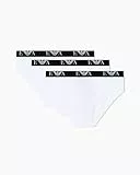 Emporio Armani Man's Bold Monogram 3-Pack Brief, Weiß, L, Weiß/Weiß/Weiß, L