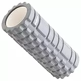 MAXXIVA Massagerolle 33x14 cm Faszienrolle Trainings-Rolle Fitness-Zubehör Fitness-Training Fitness-Gerät Yoga Gymnastik Pilates Physiotherapie (Grau)