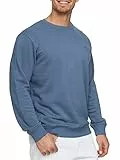 Indicode Herren Holt Sweatshirt aus Baumwollmischung | Sweater mit RIPP-Bündchen Pullover für Männer China Blue, L