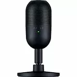 Razer Seiren V3 Mini - Ultrakompaktes USB-Mikrofon (14mm Supernieren Kondensatormikrofon, Tap-to-Mute-Sensor mit LED-Anzeige, integrierter Stoßdämpfer, Plug-and-Play Design) Schwarz