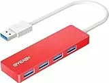 BYEASY USB Hub, 4 Port USB 3.0 Hub, Ultra Slim Portable Data Hub Applicable for iMac Pro, MacBook Air, Mac Mini/Pro, Surface Pro, Notebook PC, Laptop, USB Flash Drives, Tesla Model 3 and Mobile HDD