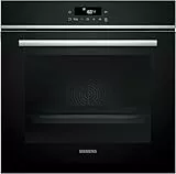 Siemens HB572ABS3, iQ300, Einbau-Backofen 60 x 60 cm, Air Fry, activeClean Pyrolyse Selbstreinung, LED-Touchbedienung, 3D Heißluft, Schnellaufheizung, cookControl10 Automatikprogramme, Edelstahl