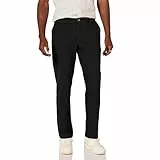 Amazon Essentials Herren Legere Stretch-Chinohose mit schmaler Passform, Schwarz, 34W / 32L