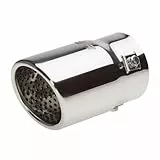 Simoni Racing Auspuffblende Rund/Schräg Edelstahl - Ø76xL128mm - Anschluß -43-67mm
