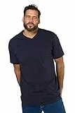 JP 1880 Herren große Größen Übergrößen Menswear L-8XL T-Shirt, Basic, V-Ausschnitt dunkel Marine 5XL 702415750-5XL