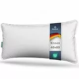 KNERST® Kissen 40x80 cm Made in Germany - Kopfkissen 40 x 80 gegen Nackenschmerzen & Verspannungen - Bettkissen für gesunden & erholsamen Schlaf - Öko-Tex - Pillow - Polster - Schlafkissen