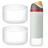 WK IEASON 2Pcs Silikon Wasserflasche Boot für Owala 40oz, schützende Flasche unten Abdeckung Basis für Owala FreeSip Twist und Flip Flask Flaschen (Clear,40OZ)