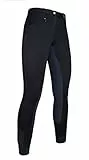 HKM Vollbesatz Damen Reithose , Schwarz (mit gauen Besatz), Gr. 40