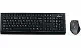 MediaRange kabelloses Funk-Tastatur und 5 Tasten Funk-Maus Set, QWERTY (englisch/UK) Layout, PC Tastatur Set mit kabellosem USB 2.0 Empfänger, spritzwassergeschützt & höhenverstellbar